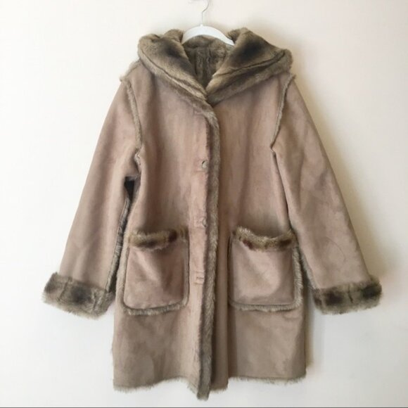 Reversible Faux Fur & Suede Coat - Picture 2 of 8